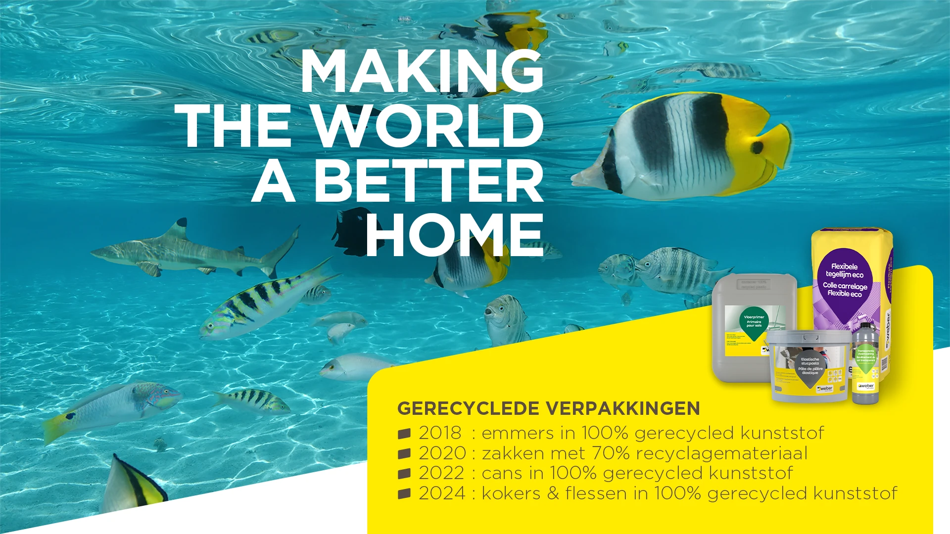 100% gerecyclede verpakkingen voor bouwoplossingen