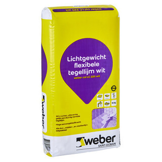 lichtgewicht flexibele tegellijm wit weber col lc 220 wit 